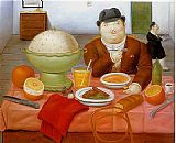 Fernando Botero Canvas Paintings - The Supper 1987